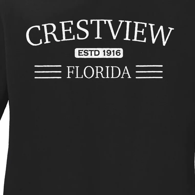 Crestview Florida FL ESTD.1916 Ladies Long Sleeve Shirt