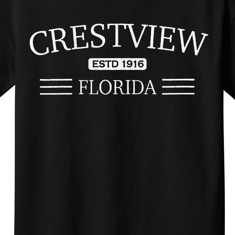 Crestview Florida FL ESTD.1916 Kids T-Shirt