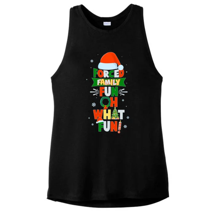 Christmas Forced Family Fun Oh What Fun Ladies Tri-Blend Wicking Tank