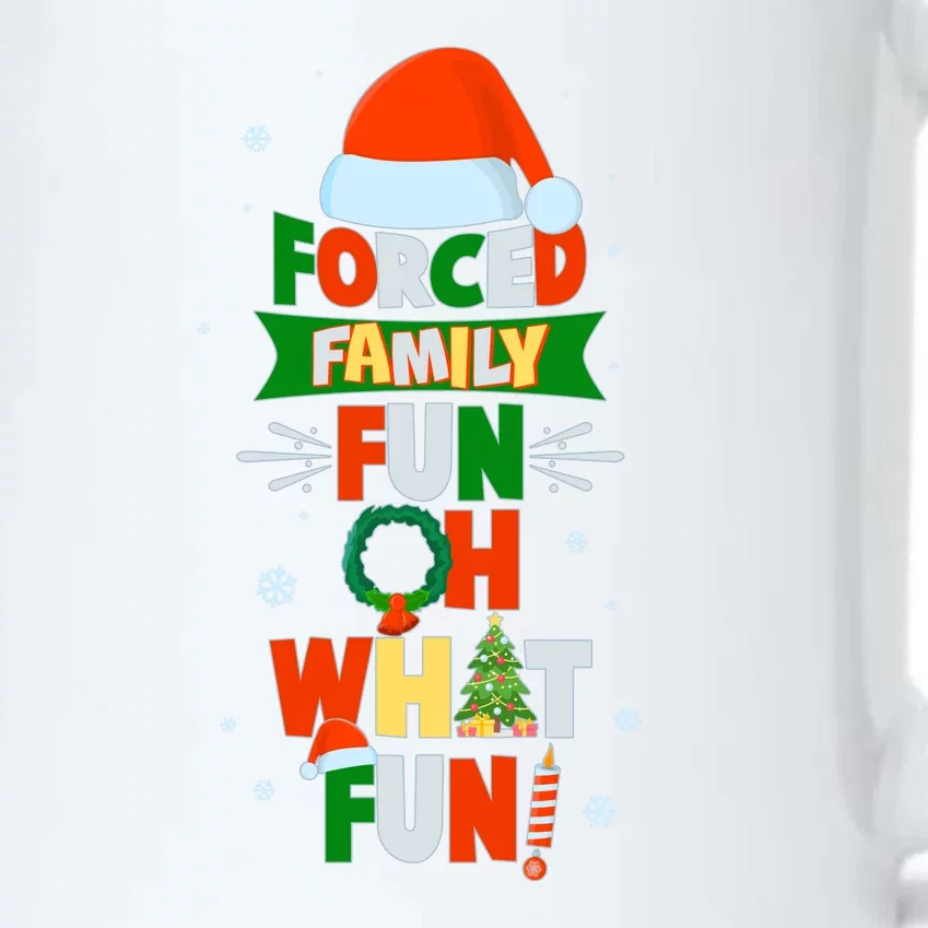 Christmas Forced Family Fun Oh What Fun Black Color Changing Mug