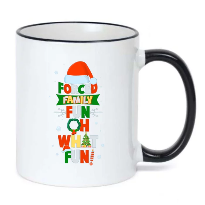 Christmas Forced Family Fun Oh What Fun Black Color Changing Mug