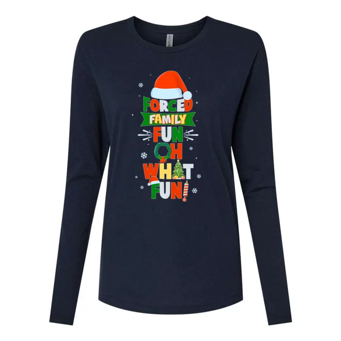 Christmas Forced Family Fun Oh What Fun Womens Cotton Relaxed Long Sleeve T-Shirt