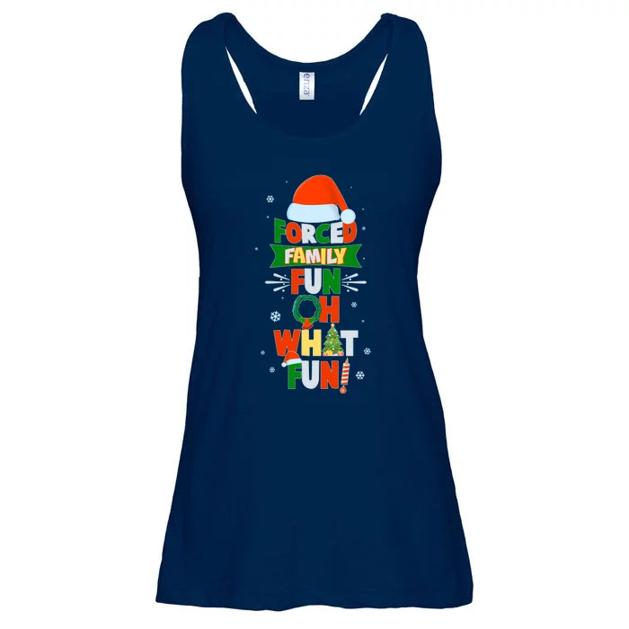 Christmas Forced Family Fun Oh What Fun Ladies Essential Flowy Tank