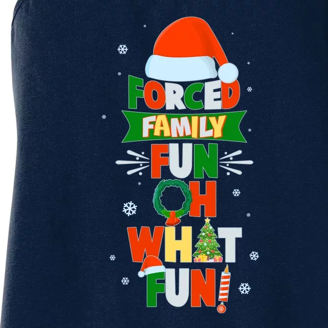 Christmas Forced Family Fun Oh What Fun Women's Racerback Tank