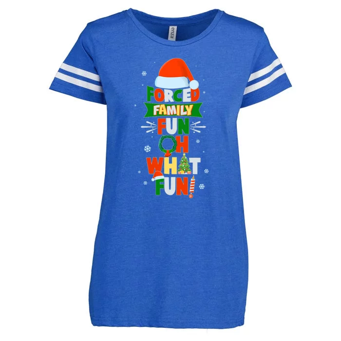 Christmas Forced Family Fun Oh What Fun Enza Ladies Jersey Football T-Shirt