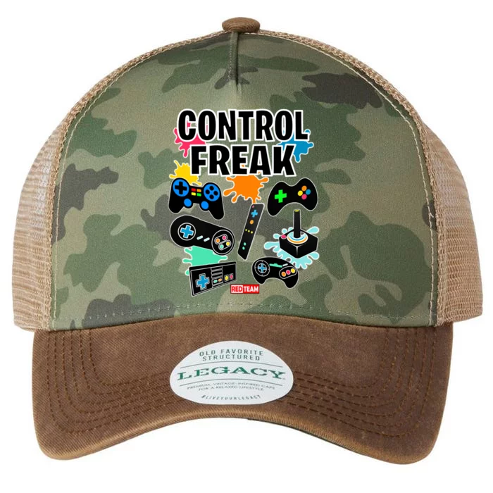 Control Freak Funny Gift Video Game Gamer Fun Gift Legacy Tie Dye Trucker Hat