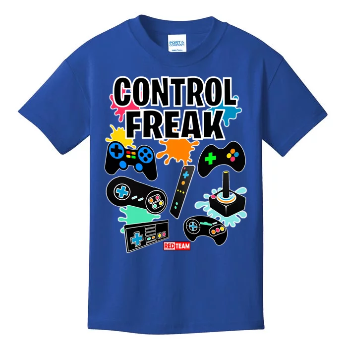 Control Freak Funny Gift Video Game Gamer Fun Gift Kids T-Shirt