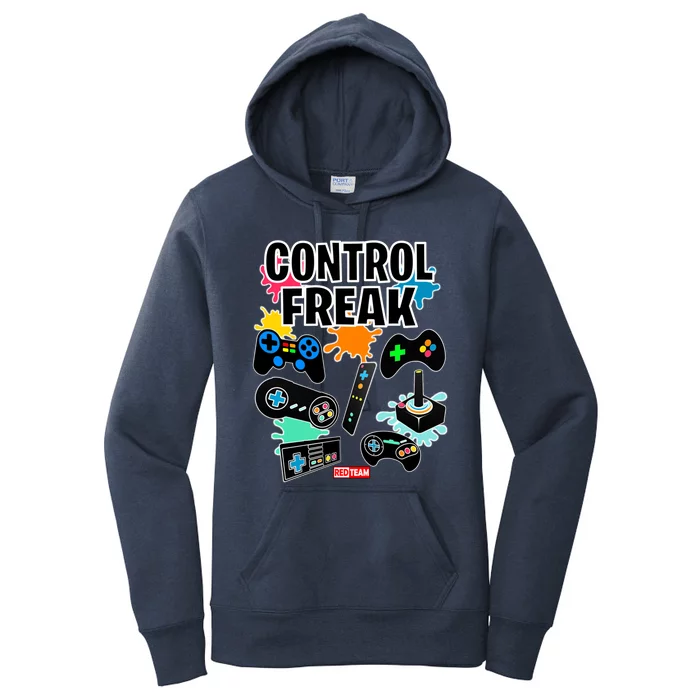 Control Freak Funny Gift Video Game Gamer Fun Gift Women's Pullover Hoodie