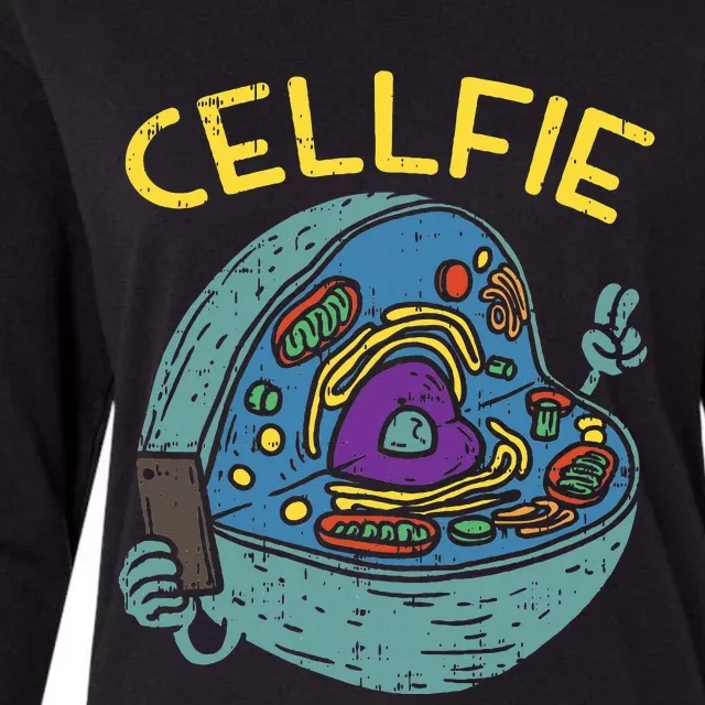 Cell Fie Funny Science Biology Teacher Womens Cotton Relaxed Long Sleeve T-Shirt