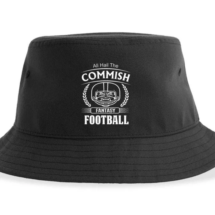 Commissioner Fantasy Football Funny Commish Sustainable Bucket Hat