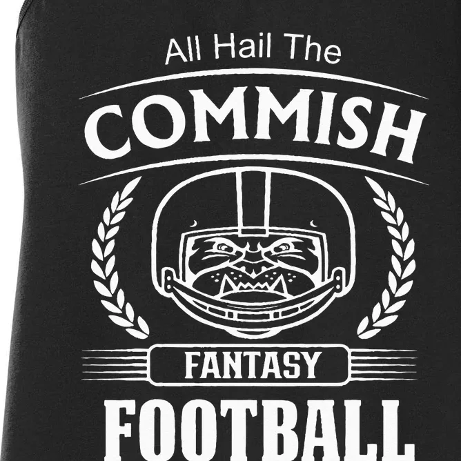 Commissioner Fantasy Football Funny Commish Women's Racerback Tank