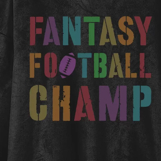 Cute Fantasy Football Champ Legend Husband Dad King Drafting Hooded Wearable Blanket