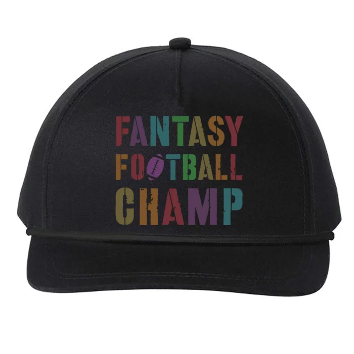 Cute Fantasy Football Champ Legend Husband Dad King Drafting Snapback Five-Panel Rope Hat