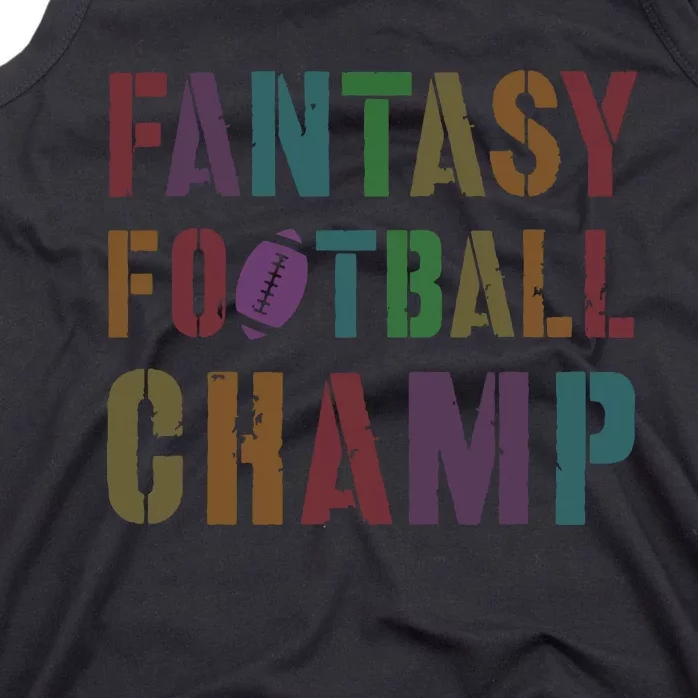 Cute Fantasy Football Champ Legend Husband Dad King Drafting Tank Top