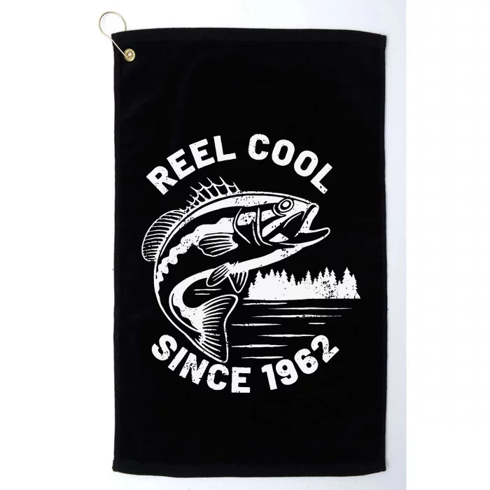 Cute Funny Fishing Pun Reel Cool Since 1962 Birthday Platinum Collection Golf Towel