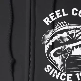 Cute Funny Fishing Pun Reel Cool Since 1962 Birthday Full Zip Hoodie