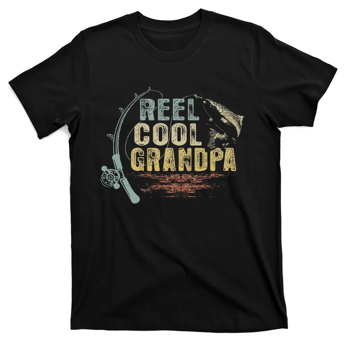 Cute Funny Fishing Vintage Reel Cool Grandpa T-Shirt