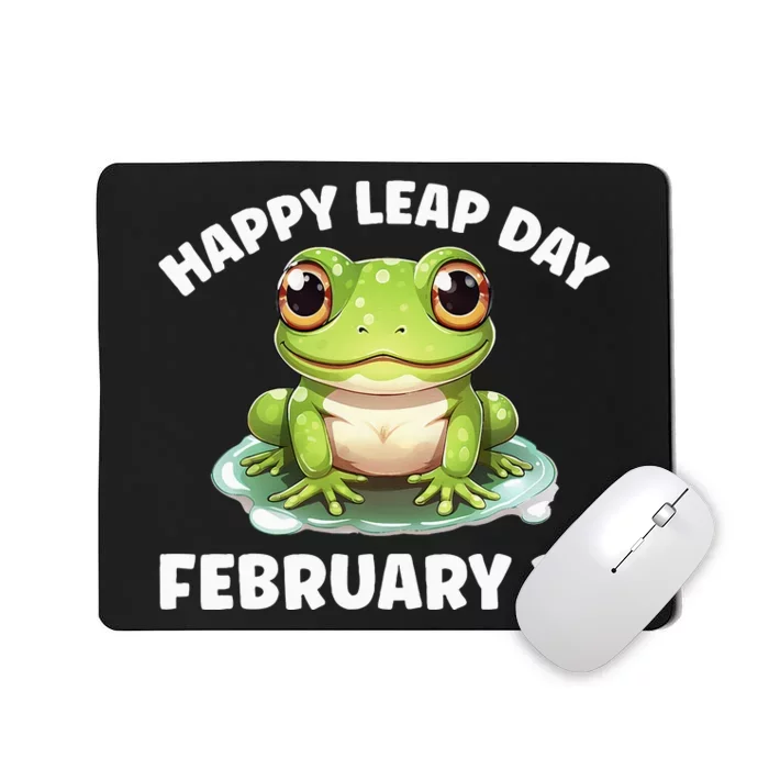 Cute Frog February 29th Leap Day 2024 Mousepad