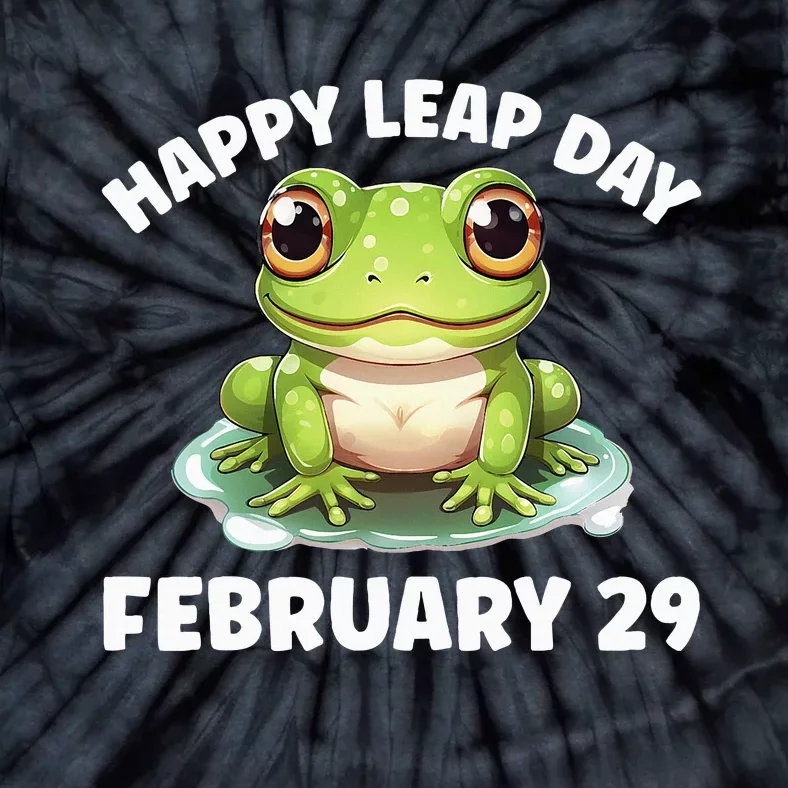 Cute Frog February 29th Leap Day 2024 Tie-Dye T-Shirt