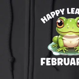 Cute Frog February 29th Leap Day 2024 Full Zip Hoodie | TeeShirtPalace