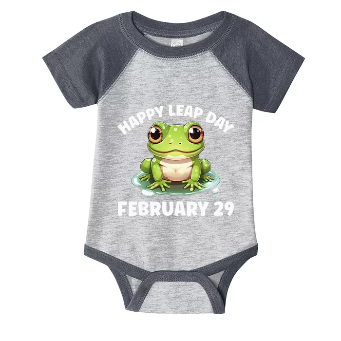 Cute Frog February 29th Leap Day 2024 Infant Baby Jersey Bodysuit