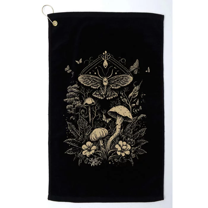 Cute Fairycore Floral Moth Aesthetic Platinum Collection Golf Towel