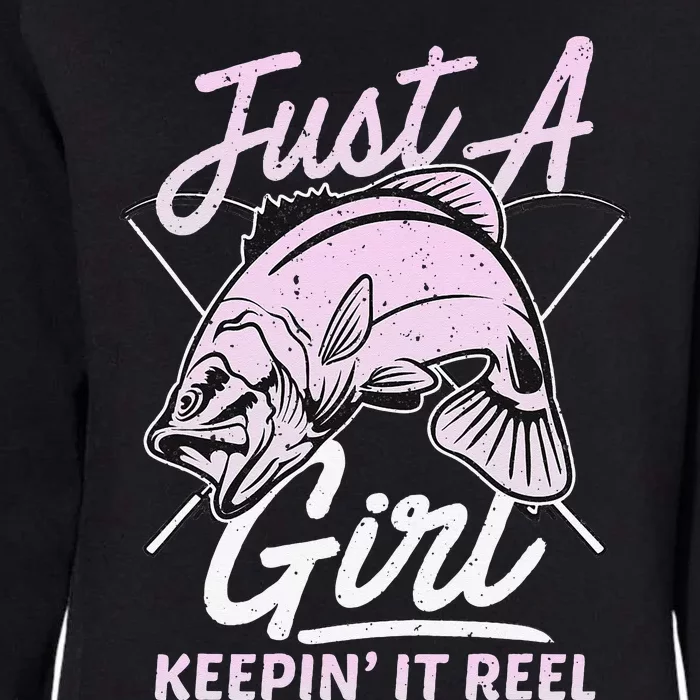 cute fishing funny keeping it reel wo purple pink Womens California Wash Sweatshirt