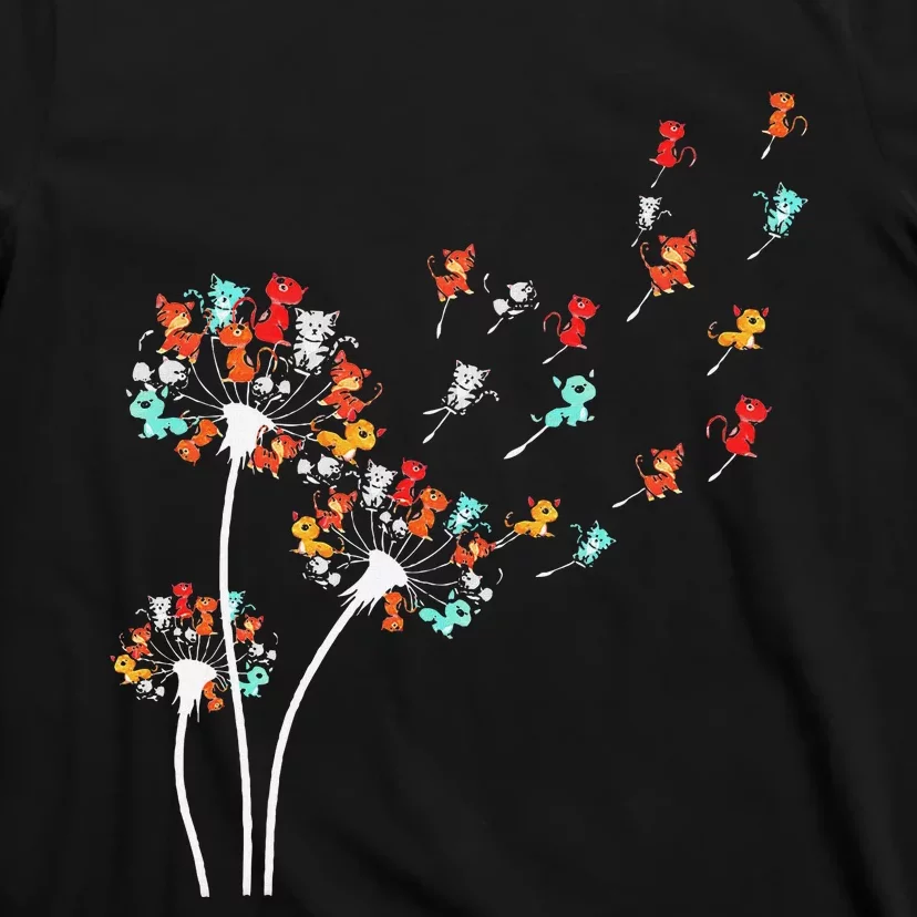 Cats Flower Fly Dandelion T-Shirt