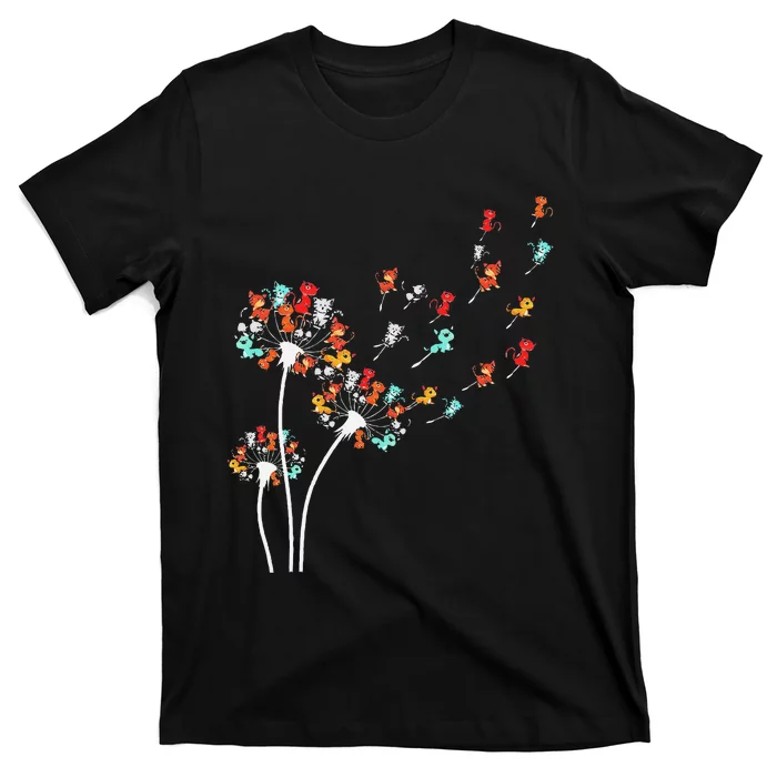 Cats Flower Fly Dandelion T-Shirt