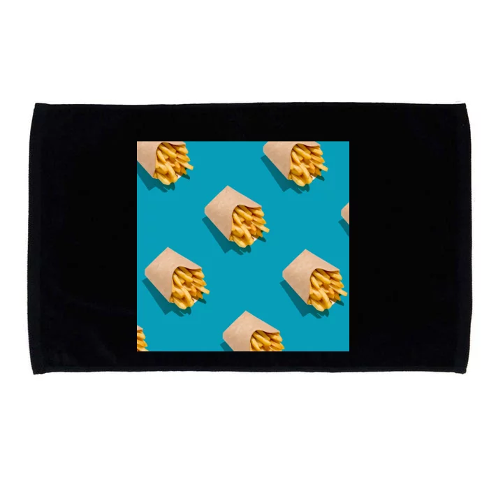 Cute Funny French Fry Fries Pastern Microfiber Hand Towel