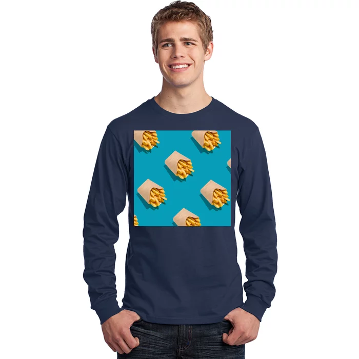 Cute Funny French Fry Fries Pastern Long Sleeve Shirt