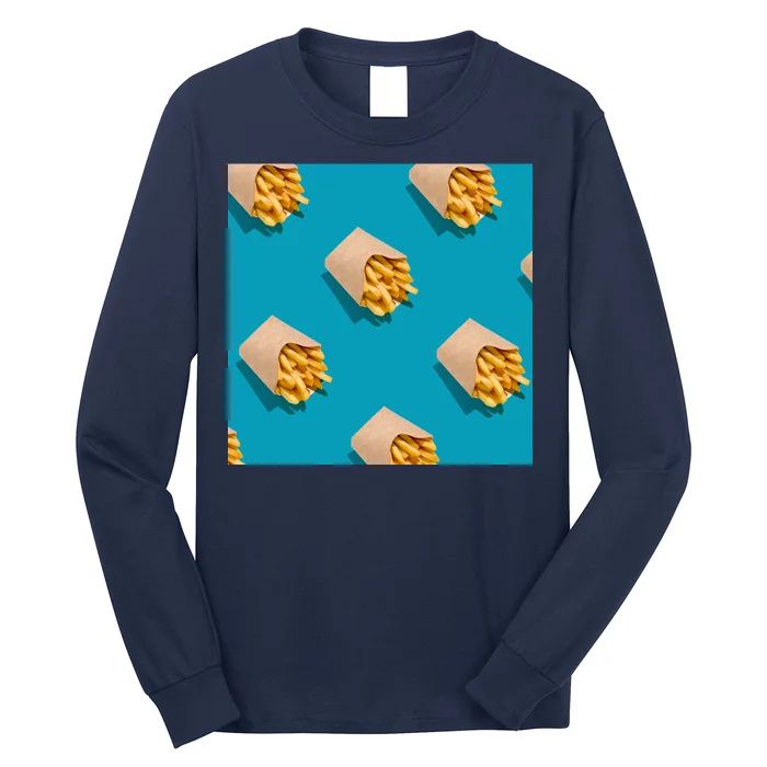 Cute Funny French Fry Fries Pastern Long Sleeve Shirt