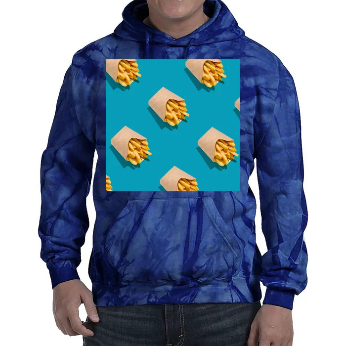 Cute Funny French Fry Fries Pastern Tie Dye Hoodie