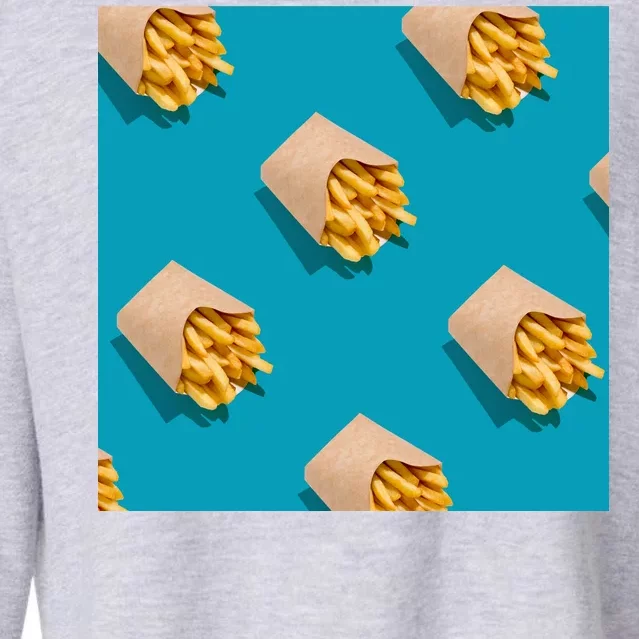 Cute Funny French Fry Fries Pastern Cropped Pullover Crew