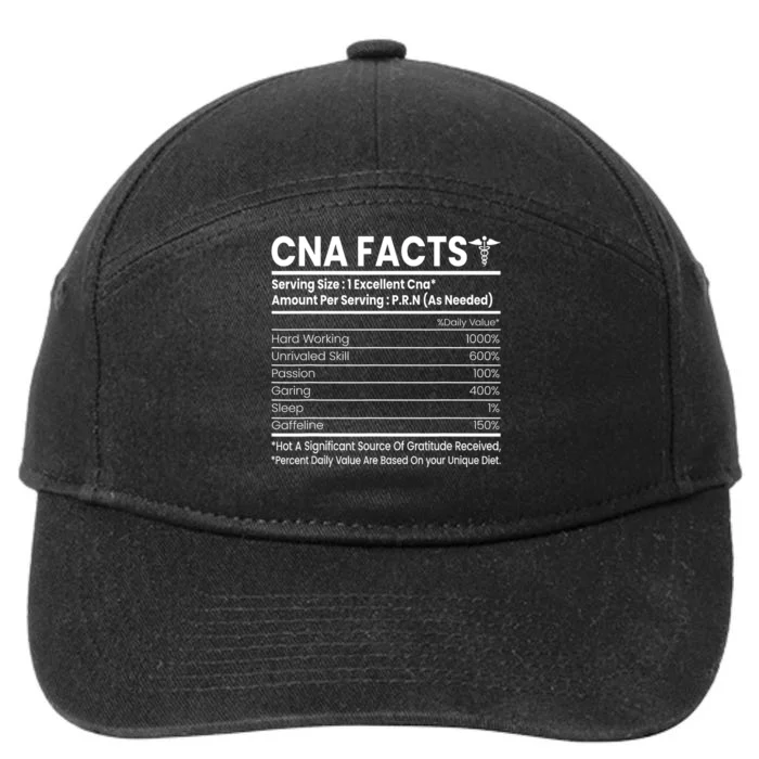 CNA Facts Funny Certified Nurse Assistant CNA 7-Panel Snapback Hat