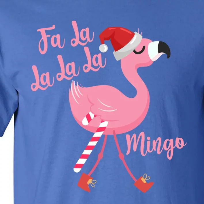 Christmas Flamingo Funny Fa La La La La Mingo Gift Tall T-Shirt