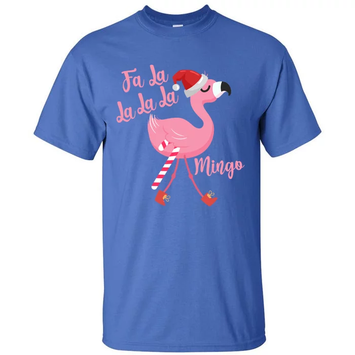 Christmas Flamingo Funny Fa La La La La Mingo Gift Tall T-Shirt