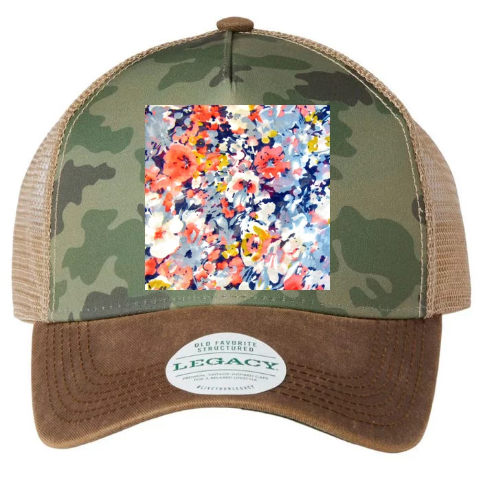 Colorful Flower Fabric Floral Pattern Legacy Tie Dye Trucker Hat