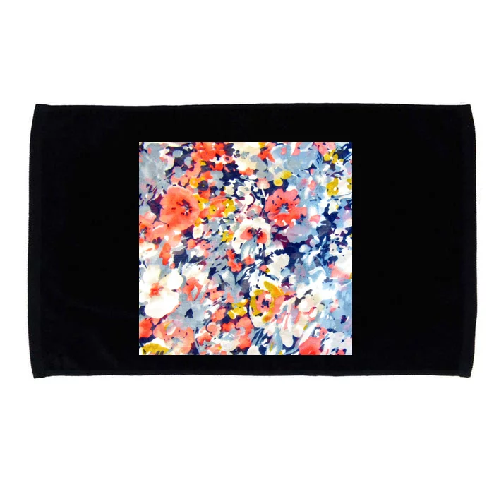 Colorful Flower Fabric Floral Pattern Microfiber Hand Towel