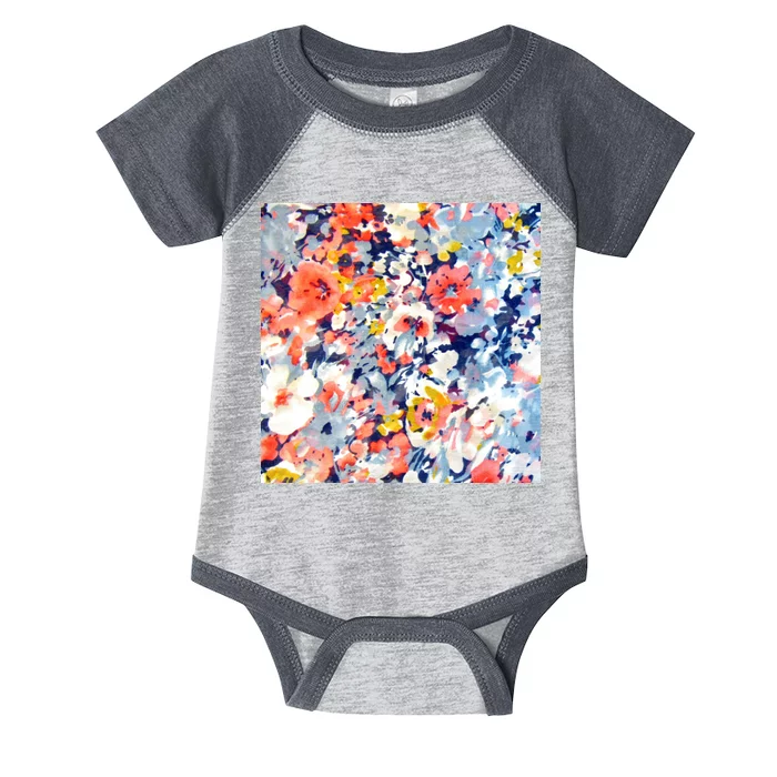 Colorful Flower Fabric Floral Pattern Infant Baby Jersey Bodysuit