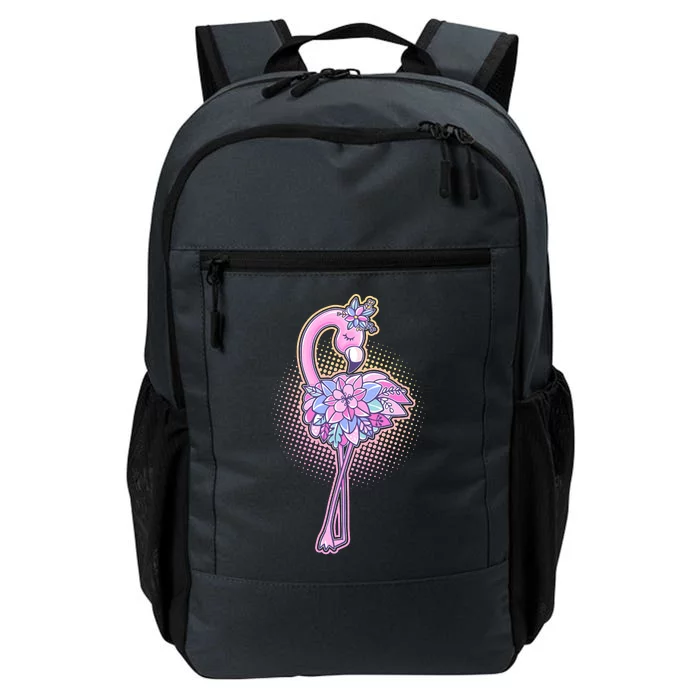 Cute Floral Flamingo Daily Commute Backpack