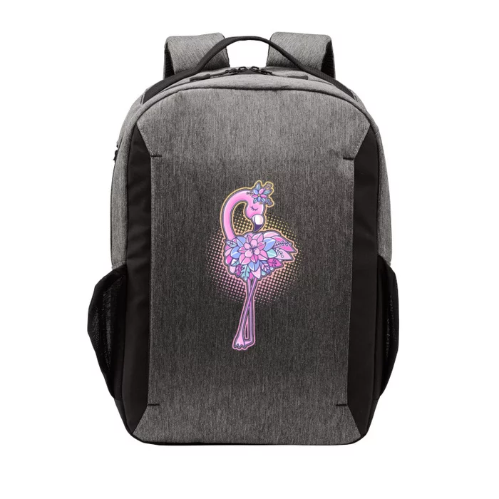 Cute Floral Flamingo Vector Backpack