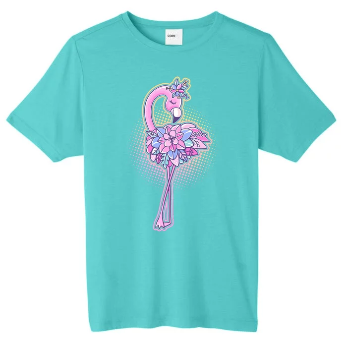 Cute Floral Flamingo ChromaSoft Performance T-Shirt