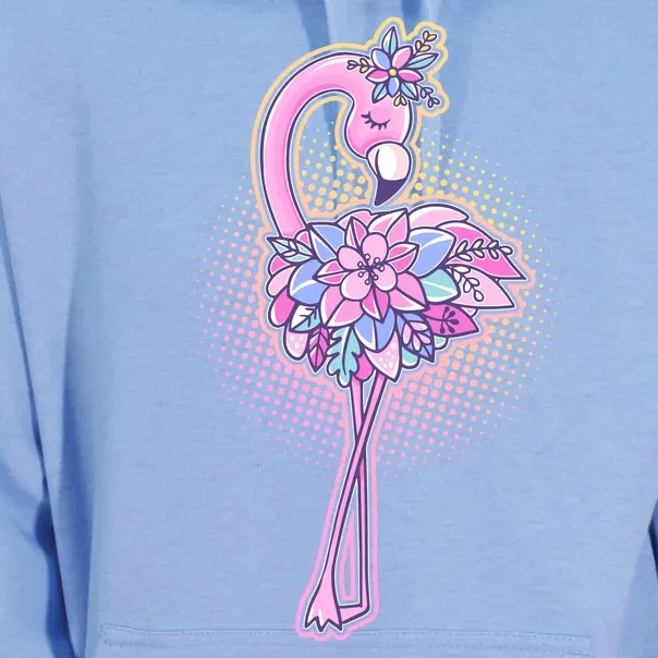 Cute Floral Flamingo Unisex Surf Hoodie