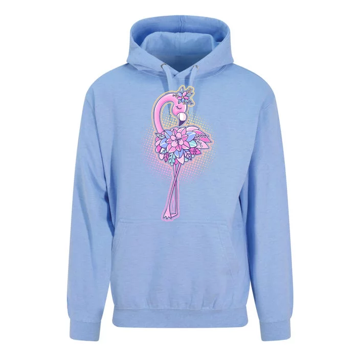 Cute Floral Flamingo Unisex Surf Hoodie