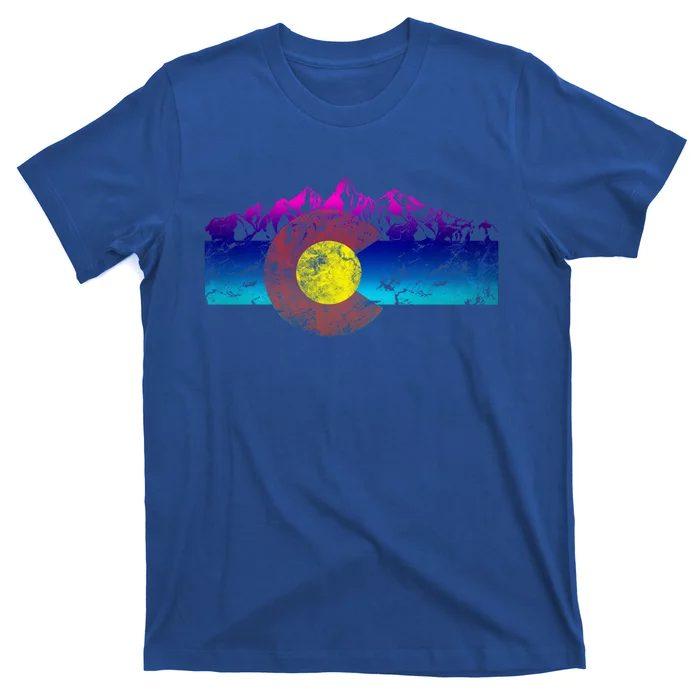 Colorado Flag Gift Colorful Rocky Mountains Version Cute Gift T-Shirt