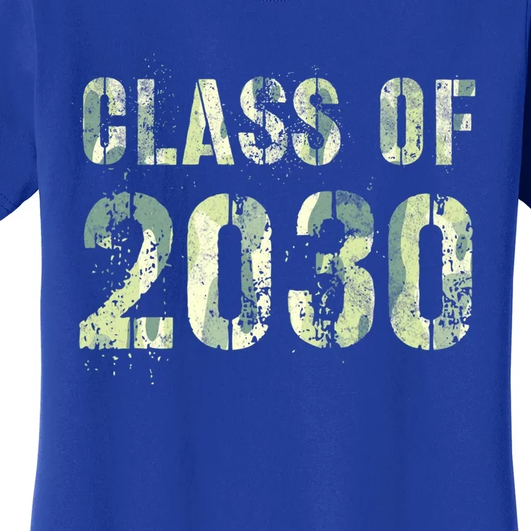 Camo Future Graduation Class Of 2030 6Th Grade Summer Camp Meaningful Gift Women's T-Shirt