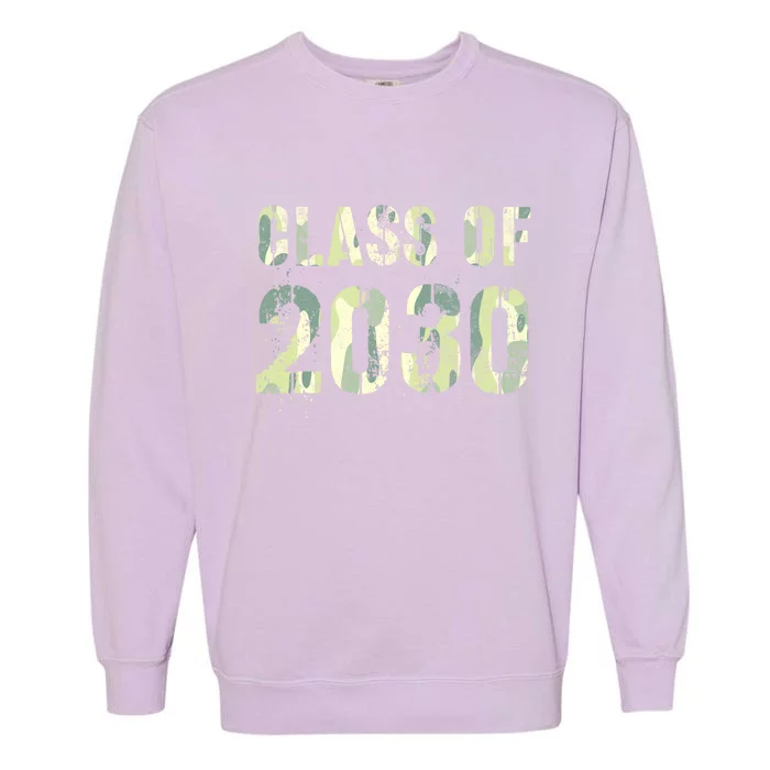 Camo Future Graduation Class Of 2030 6Th Grade Summer Camp Meaningful Gift Garment-Dyed Sweatshirt