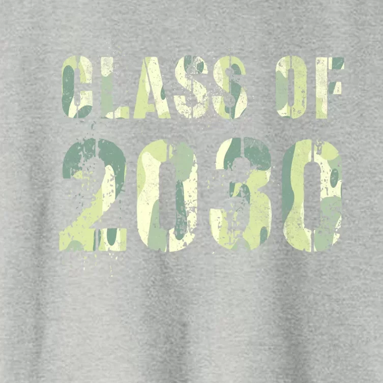 Camo Future Graduation Class Of 2030 6Th Grade Summer Camp Meaningful Gift Women's Crop Top Tee