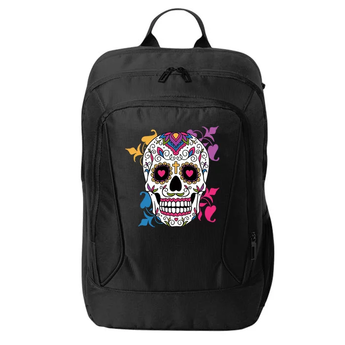 Candy Floral Graphic Skull Design City Backpack